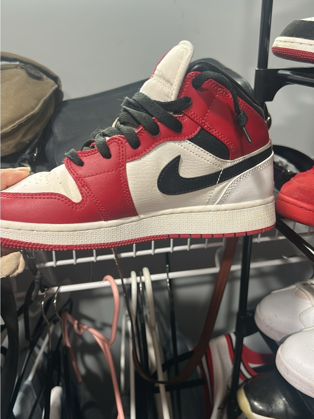 Jordan retro 1 Chicago white heel